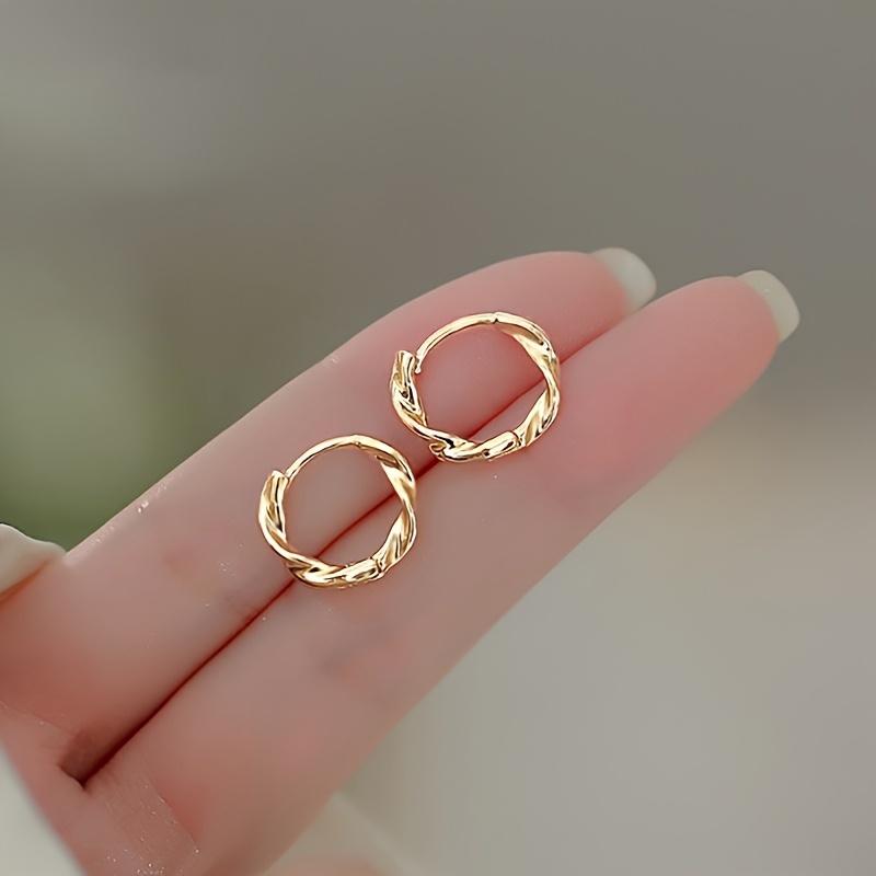 Women's High-Quality Stainless Steel Twisted Hoop Earrings